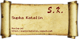 Supka Katalin névjegykártya